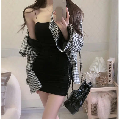 Elegant Sling Sleeveless Short Dress