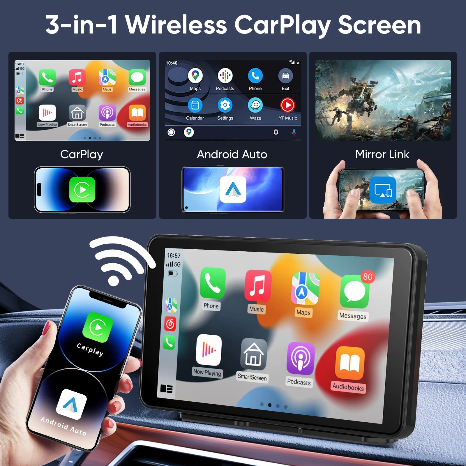Portable Wireless Car Screen