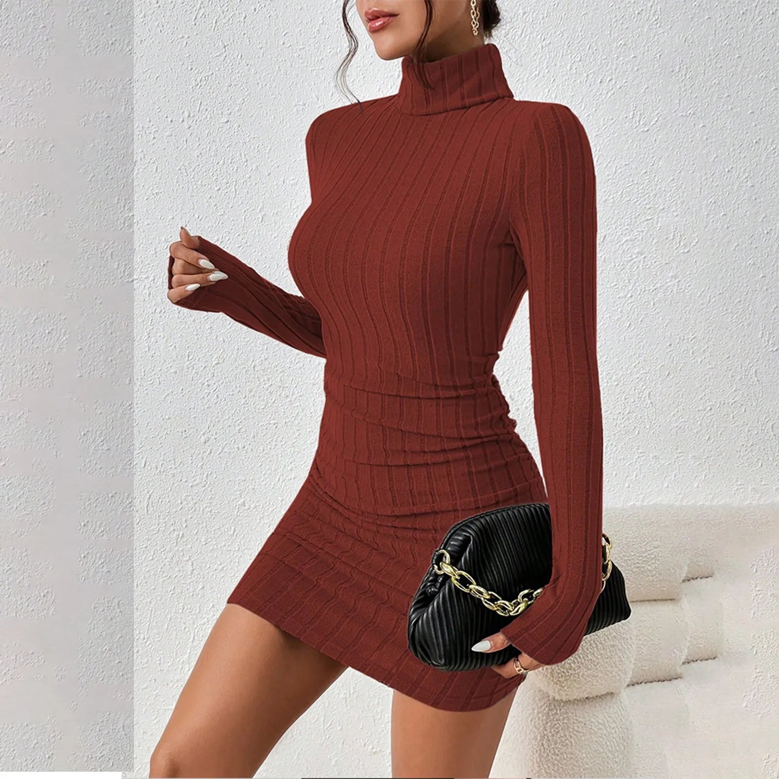 Elegant Turtleneck Bodycon