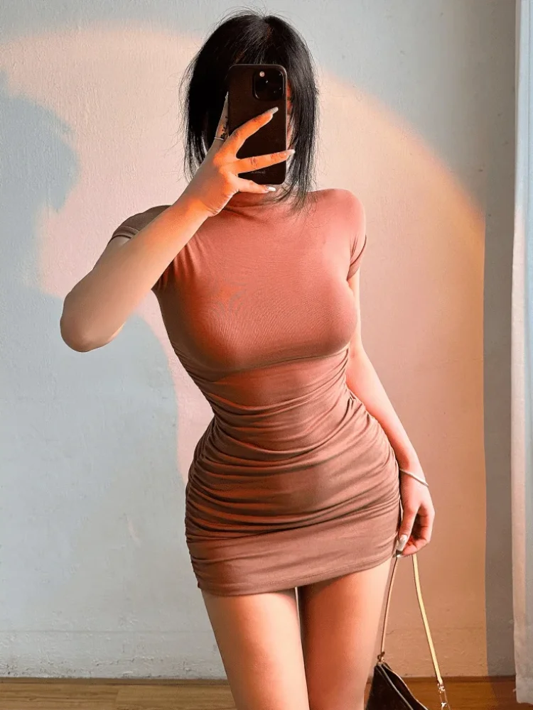 Luna Bodycon Half-Collar Dress