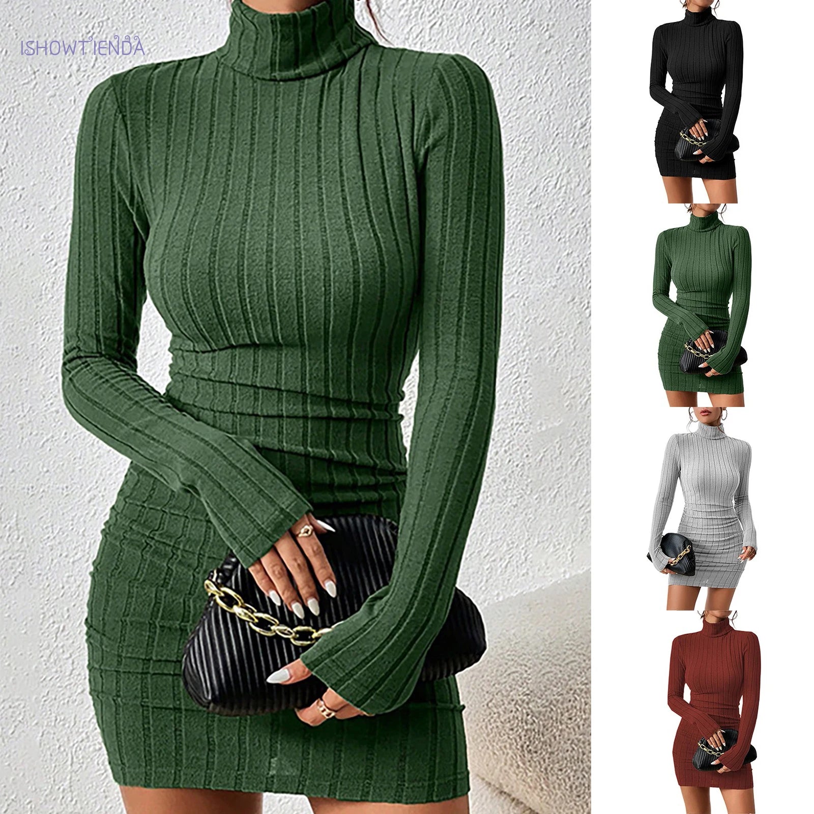 Elegant Turtleneck Bodycon